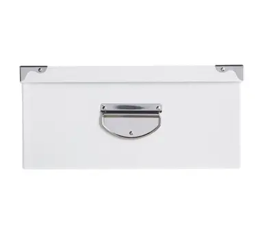 5Five Set van 6 opbergdozen van karton en metaal, wit