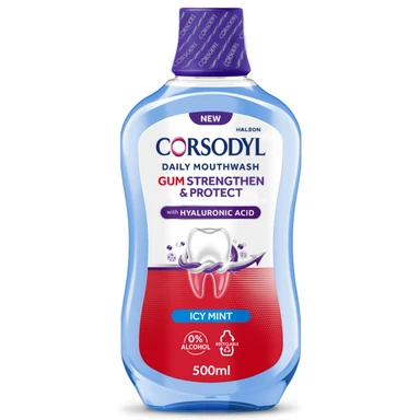 Corsodyl Mouthwash Gum Strengthen & Protect Icy Mint 500ml