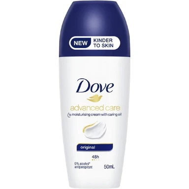Dove Deodorant Roll-On 50ml Original Blue Advanced Care
