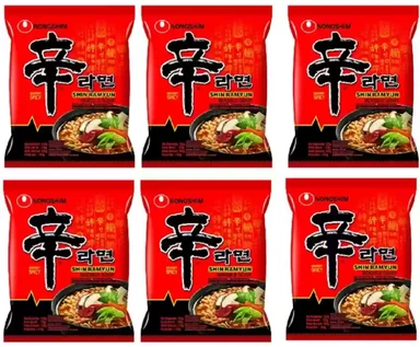 Nongshim Instant Noedels Shin Ramyun 6 X 120g Originele Pittige Ramen