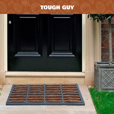 Coco & Coir Doormat Tough Guy Natural/Black