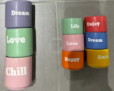 Lot de 6 Mugs en Porcelaine New Bone