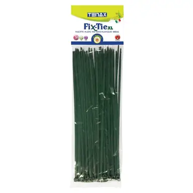 Tenax Fix Tie XL Lot de 50 liens de serrage en plastique vert - 29 cm