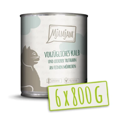 MjAMjAM - Exquise kalfsvlees en smakelijke kalkoen met fijne wortels 800g*6