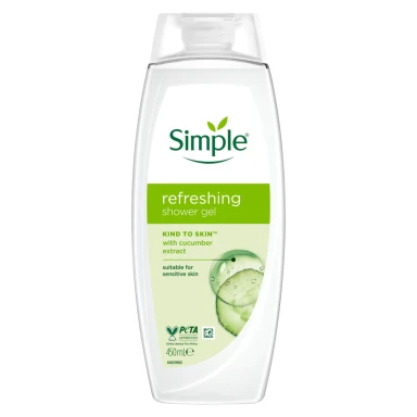 Simple Kind to Skin Shower Gel Refreshing 450ml