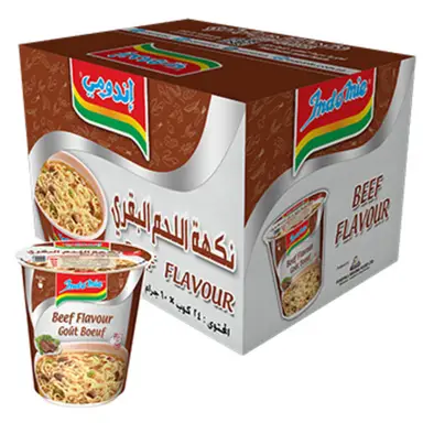Indomie Noodle Beker Rundvlees 8x58g 1doos