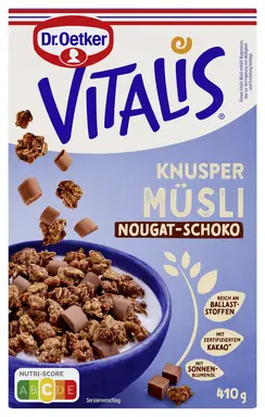Oetker Vitalis Knusper Nougat-Schoko 410 g