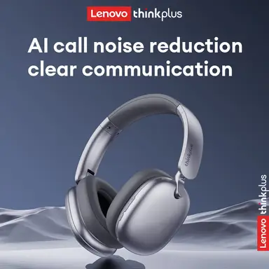 Thinkplus TH60 Bluetooth-headset met stereogeluid en surround sound, stijlvolle ijzergrijze uitvoering