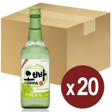 Oppa Soju Groene Druiven 12%, 20x360ml
