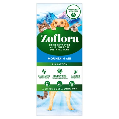 Zoflora Concentrated Multipurpose Disinfectant Liquid, Mountain Air, 500ml