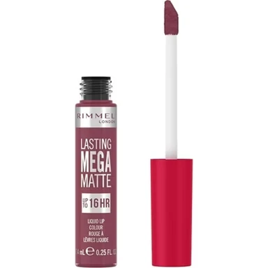 Rimmel London Rouge à Lèvres Liquide Lasting Mega Matte – Vegan, Hydratan