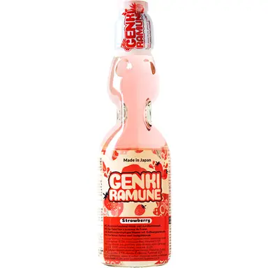 GENKI RAMUNE Aardbeienfrisdrank 200 ml