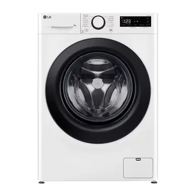 LG Washing Machine F2WR508SBW (A), 8 kg, 1200 rpm, AI DD, Steam, white