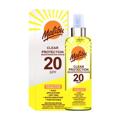 MALIBU 250ML SPF 20 CLEAR PROTECT SPRAY