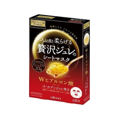 Utena Premium Puresa Gouden Jelly Sheetmasker Hyaluronzuur Rood 3 stuks