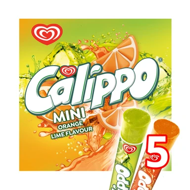 Wall's Calippo Mini Ice Lollies Orange & Lemon-Lime 5x 80 ml