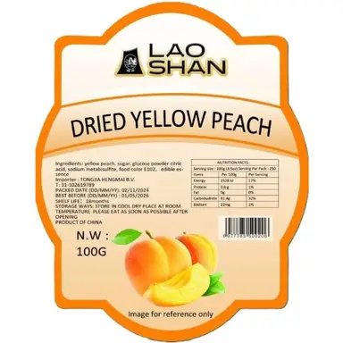 Laoshan Gedroogde Gele Perzik - 100G