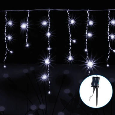 Aigostar SunGlow Wave - IJspegel Lichtslinger op Zonne-Energie - 100LED, 8 Modi, IP65, 12u Gebruikstijd (in kou)