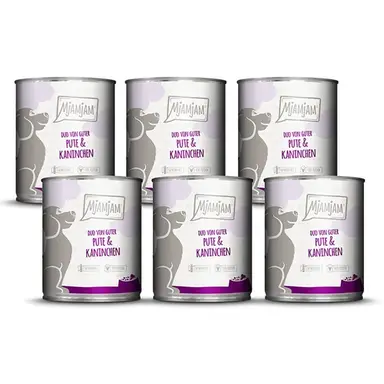 MjAMjAM - DUO van goede kalkoenhen en konijn 800 g*6