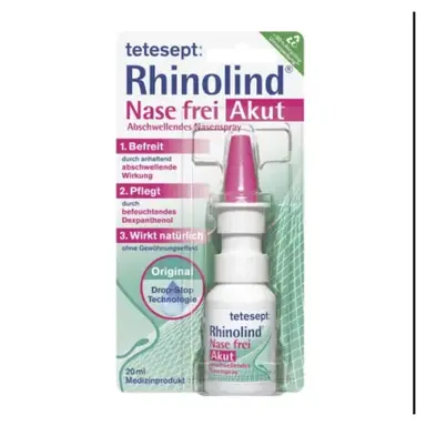 Tetesept Rhinolind Abschwellendes Nasenspray 20ml, 1er Pack (1 x 20 ml)