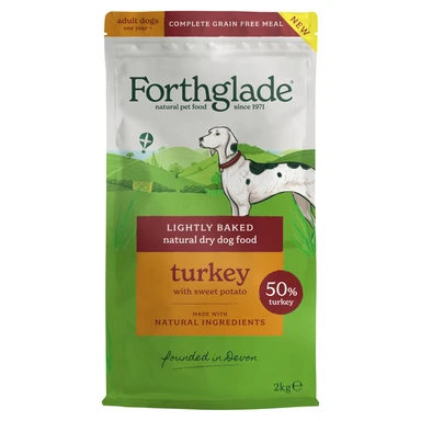 Forthglade Lightly Baked Natural Dry Dog Food Turkey Adult Dogs One Year+ 2kg