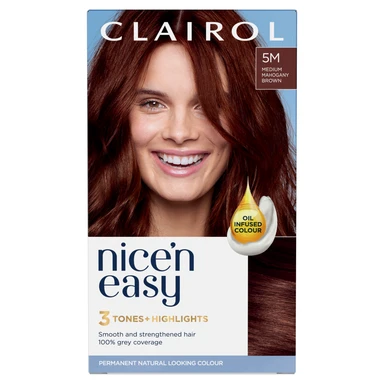 Clairol Nice'n Easy Permanent Hair Dye 5M Medium Mahogany Brown 177ml