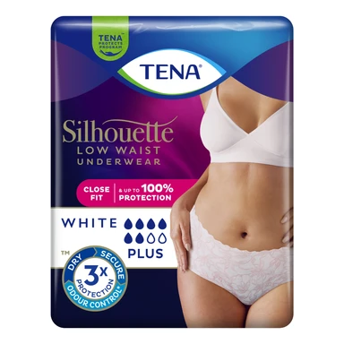 TENA Silhouette Incontinence Pants White M 12 Pack