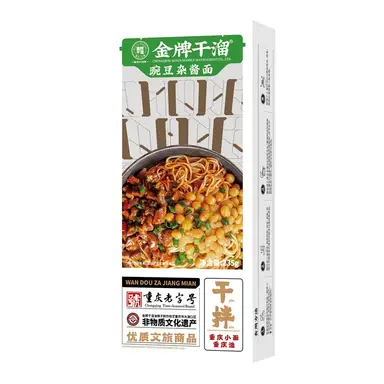 Jin Pai Gan Liu Box packaged bean instant noodles 245g