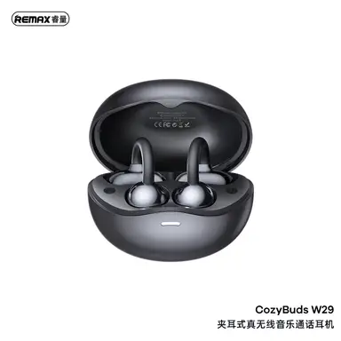 REMAX Cozybuds W29 Clip-On Wireless Earbuds - Black