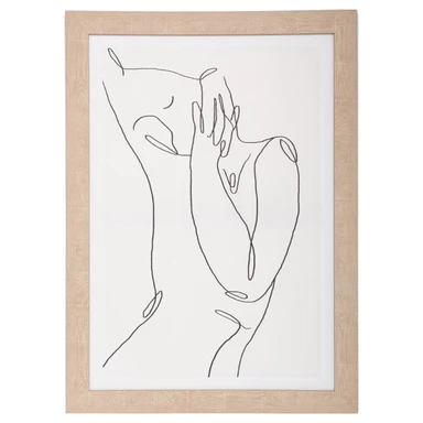 Atmosphera Toile imprimée encadrée visage - 50 x 70 cm