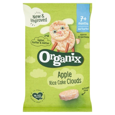 Organix Apple Rice Cake Clouds 7+ Months 40g