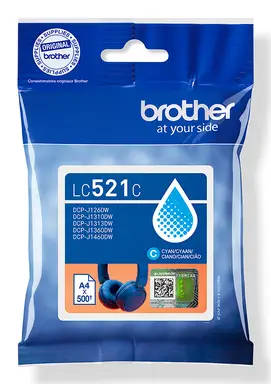 Brother LC521C originele inktcartridge 1 stuk cyaan