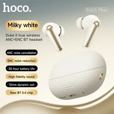 HOCO EQ23 Plus Duke Ⅱ True wireless BT Earphones - Milky White