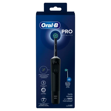 Oral-B Vitality Pro Black Electric Toothbrush, 2 Toothbrush Heads