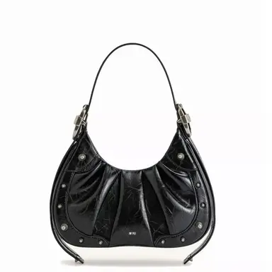 JW PEI Gabbi Crushed Handtas - Zwart
