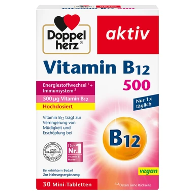 Doppelherz Active Vitamin B12 500μg 30 Tabletten