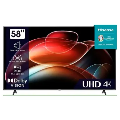 Hisense 58A6K Smart TV 58 pouces 4K Ultra HD (UHD) VIDAA Wi‑Fi - Noir