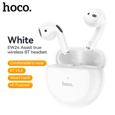 HOCO EW24 Wireless Bluetooth Earbuds - iPhone/ Andriod/ Windows - White