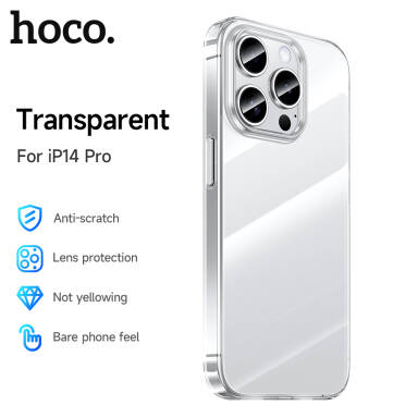 HOCO Light Series Transparent TPU Protective Phone Case - iPhone14 Pro - Transparent