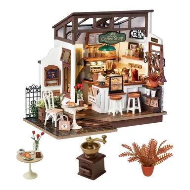 Robotime Rolife No.17 Cafe Shop DIY Dollhouse Kit 25 x 15 x 19.5 cm 1PC
