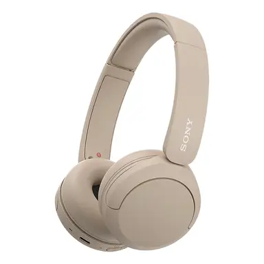 Sony WH-CH520 Draadloze Bluetooth-koptelefoon – tot 50 uur batterijduur met snellaadfunctie, on-ear model – Beige