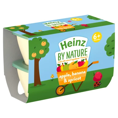 Heinz By Nature Apple Banana & Apricot 6+ Months 4 x 100g