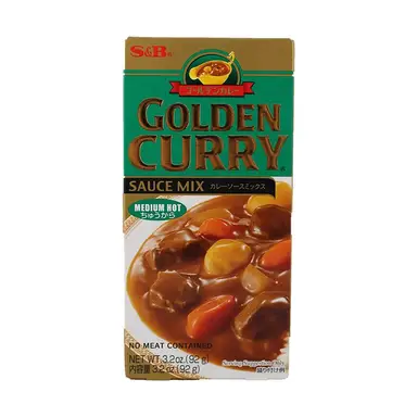 S&B Golden Curry Sauce 92 g Japanese Curry Mix Medium Hot