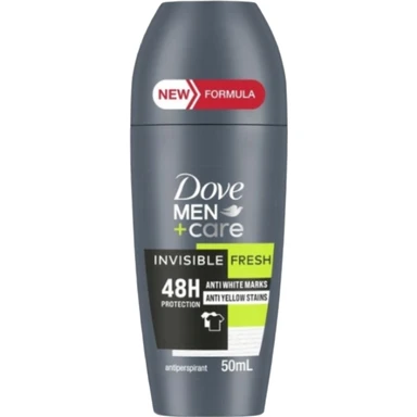 Dove Men+Care Invisible Dry Antitranspirant Roll-On Deodorant, 50ml, Helder & Fris