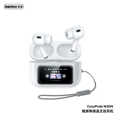 REMAX CozyPods W30N Noise-Cancelling True Wireless Earbuds - White