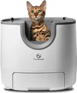 Furoomate Automatische Zelfreinigende Kattenbak Open Ontwerp met Geïntegreerde Veiligheidsbescherming
