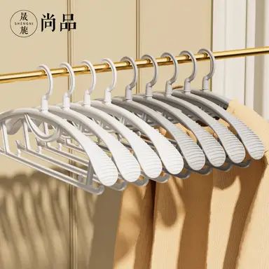 SNSP 10pcs Plastic Clothes Hanger Wide Shoulder, No Marks, Thickened, Non slip, Non bulging 2 Colors Super Deals