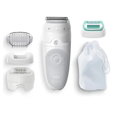 Braun Silk-épil 5 625 - 3-in-1 epilator - 2 extra koppen - wit & paars