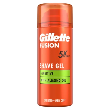 Gillette Fusion Shave Gel with Almond Oil, For Sensitive Skin, 75ml