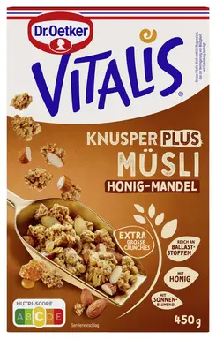 Oetker Vitalis Knusper Plus Honig-Mandel 450 g